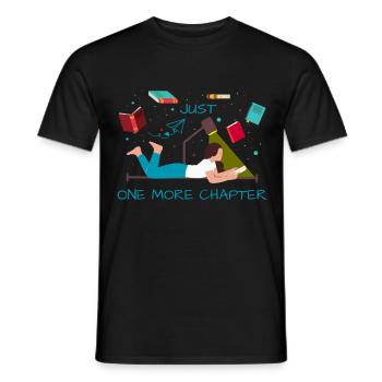 Nur noch ein Kapitel mehr lustiges Lese Zitat - Männer T-Shirt - Schwarz - Vorne - AI Model Male 178 light (178cm)