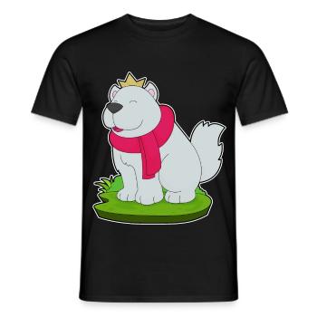 Hund Krone - Männer T-Shirt - Schwarz - Vorne - AI Model Male 178 light (178cm)