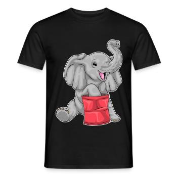 Chips d’éléphant - T-shirt homme - noir - Devant - AI Model Male 178 light (178cm)