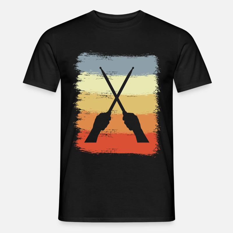 Vintage Drumsticks - Männer T-Shirt - Schwarz