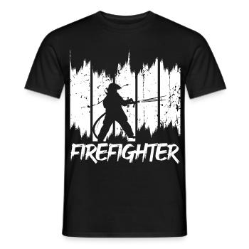 Feuerwehrmänner - Männer T-Shirt - Schwarz - Vorne - AI Model Male 178 light (178cm)