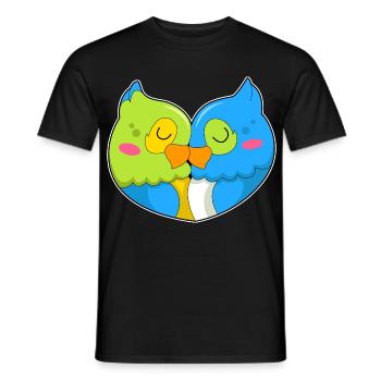 Amour de perroquet - T-shirt homme - noir - Devant - AI Model Male 178 light (178cm)