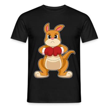 Känguru Boxer Boxhandschuhe Boxen - Männer T-Shirt - Schwarz - Vorne - AI Model Male 178 light (178cm)