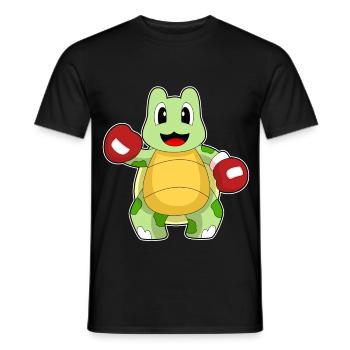 Turtle Boxer Boxing Gloves Boxing - Men's T-Shirt - black - Front - AI Model Male 178 light (178cm)