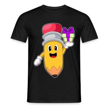 Forfait de Noël crayon - T-shirt homme - noir - Devant - AI Model Male 178 light (178cm)