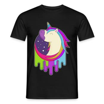 Étoiles Licorne - T-shirt homme - noir - Devant - AI Model Male 178 light (178cm)