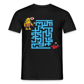 Das Labyrinth der Liebenden - Männer T-Shirt - Schwarz - Vorne - AI Model Male 178 light (178cm)