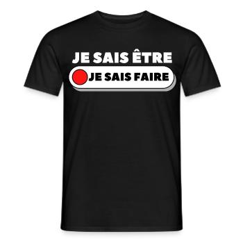 Je sais être je sais faire - T-shirt homme - noir - Devant - AI Model Male 178 light (178cm)