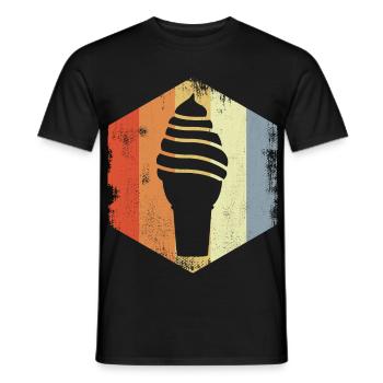 Crème glacée molle vintage - T-shirt homme - noir - Devant - AI Model Male 178 light (178cm)
