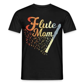 Mère flûte - T-shirt homme - noir - Devant - AI Model Male 178 light (178cm)