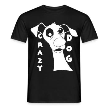 Mad Dog in White - Men's T-Shirt - black - Front - AI Model Male 178 light (178cm)