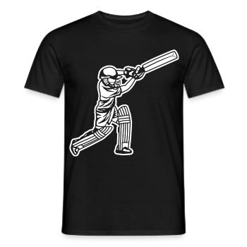 Kleiner Cricket Spieler - Männer T-Shirt - Schwarz - Vorne - AI Model Male 178 light (178cm)