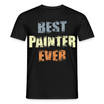 Best Painter Varnisher - Men's T-Shirt - black - Front - AI Model Male 178 light (178cm)