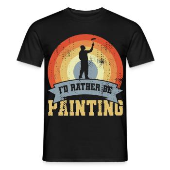 Je préfère peindre - T-shirt homme - noir - Devant - AI Model Male 178 light (178cm)