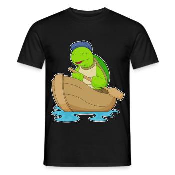 Turtle Small Boat - Men's T-Shirt - black - Front - AI Model Male 178 light (178cm)