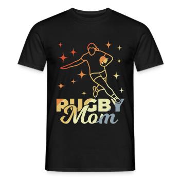 Rugby Mom - Men's T-Shirt - black - Front - AI Model Male 178 light (178cm)