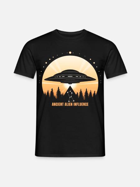 Ancient Alien Influence – UFO Orion Pyramid - Men's T-Shirt - black