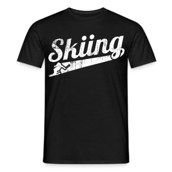Skieur de compétition - T-shirt homme - noir - Devant - AI Model Male 178 light (178cm)
