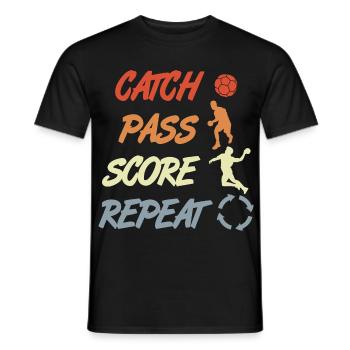 Handball Vintage Look - Männer T-Shirt - Schwarz - Vorne - AI Model Male 178 light (178cm)