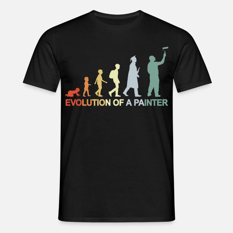 Maler Lackierer Evolution - Männer T-Shirt - Schwarz