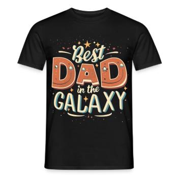 Bester Papa in der Galaxie - Männer T-Shirt - Schwarz - Vorne - AI Model Male 178 light (178cm)