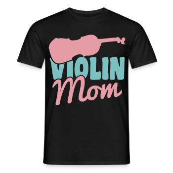 Violin player mother - Men's T-Shirt - black - Front - AI Model Male 178 light (178cm)