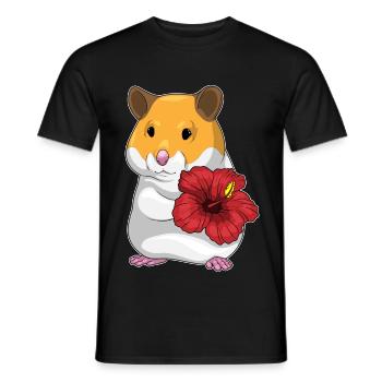 Hamster Hibiskus  - Männer T-Shirt - Schwarz - Vorne - AI Model Male 178 light (178cm)