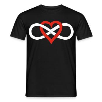 Amour infini (blanc) - T-shirt homme - noir - Devant - AI Model Male 178 light (178cm)
