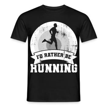 Je préfère aller courir - T-shirt homme - noir - Devant - AI Model Male 178 light (178cm)