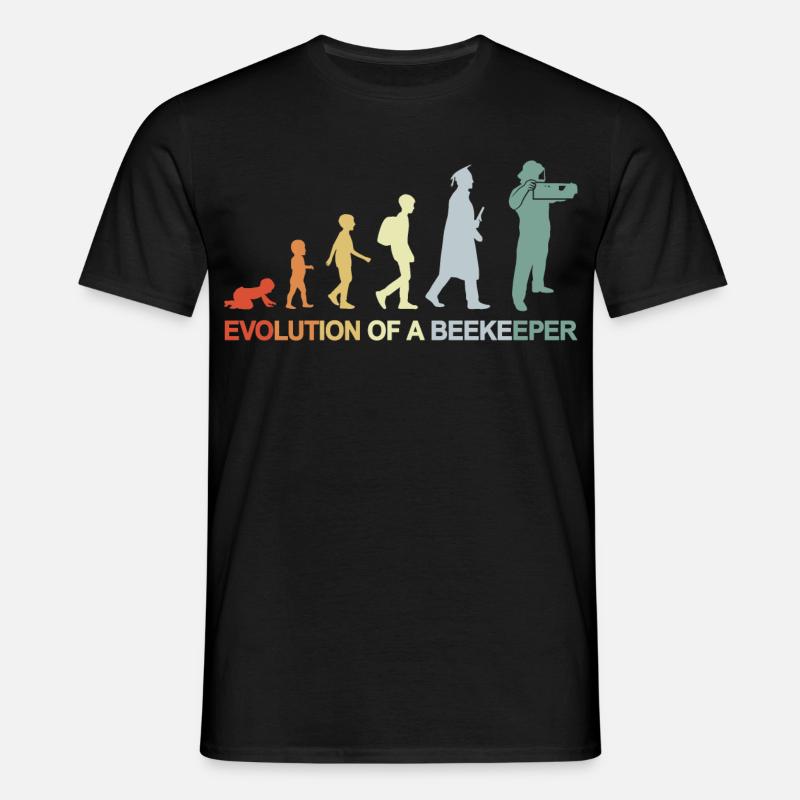 Imker Evolution - Männer T-Shirt - Schwarz