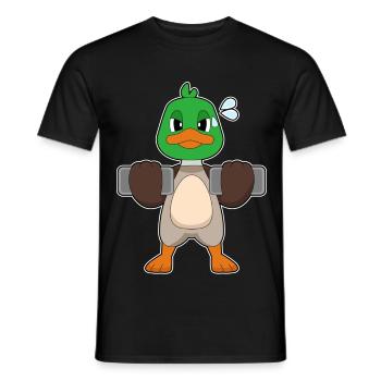 Dumbbells Bodybuilding Canard - T-shirt homme - noir - Devant - AI Model Male 178 light (178cm)