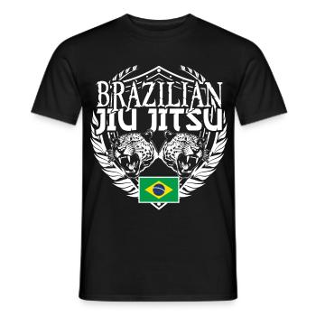 Jiu Jitsu Brésilien Drapeau Brésilien BJJ - T-shirt homme - noir - Devant - AI Model Male 178 light (178cm)