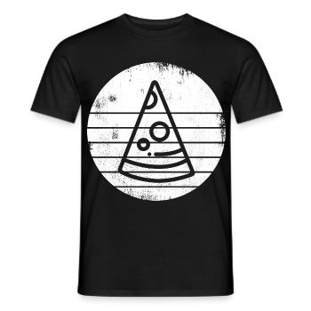 Pizza - Men's T-Shirt - black - Front - AI Model Male 178 light (178cm)