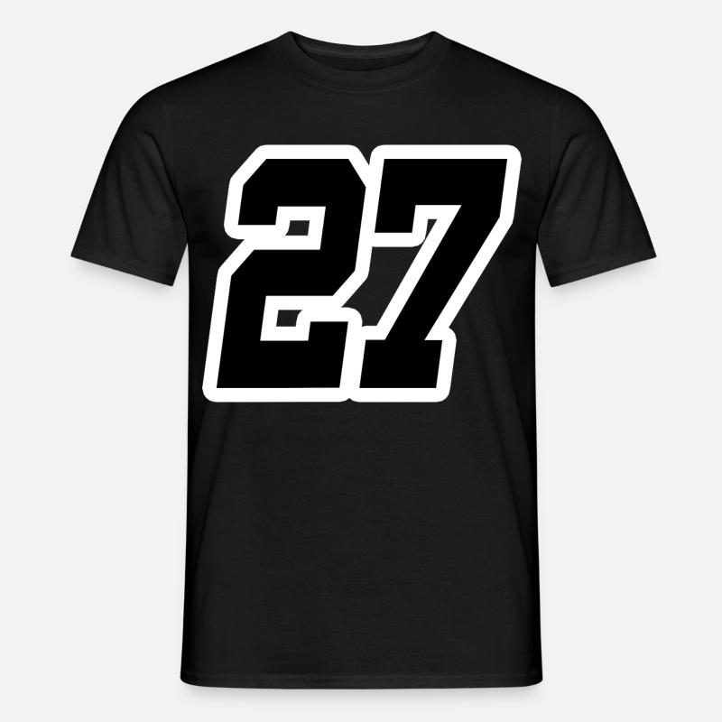 Nummer siebenundzwanzig 27 - Männer T-Shirt - Schwarz