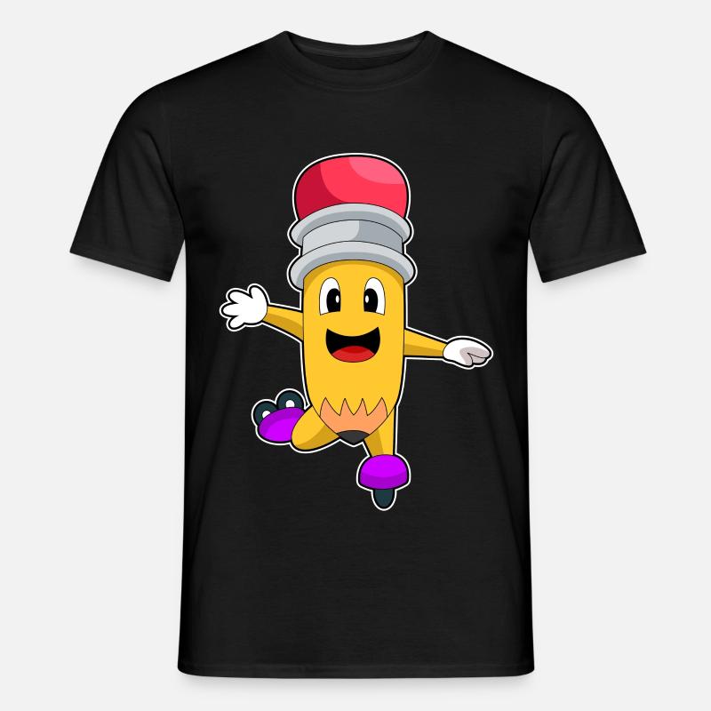 Bleistift Inline skating Inline skates - Männer T-Shirt - Schwarz