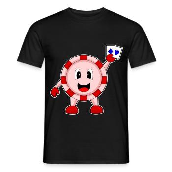 Poker Poker Jetons Cartes de poker - T-shirt homme - noir - Devant - AI Model Male 178 light (178cm)