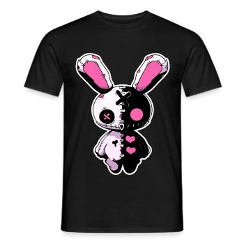 Goth Bunny Kawaii Bunny Rabbit Goth Girl Outfit - Men's T-Shirt - black - Front - AI Model Male 178 light (178cm)