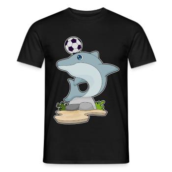 Dolphin Soccer Joueur De Football - T-shirt homme - noir - Devant - AI Model Male 178 light (178cm)