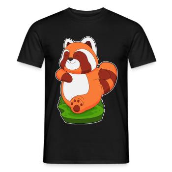 Panda roux Jogger Jogging Sport - T-shirt homme - noir - Devant - AI Model Male 178 light (178cm)