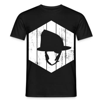 Feuerwehrhelm Skizze - Männer T-Shirt - Schwarz - Vorne - AI Model Male 178 light (178cm)