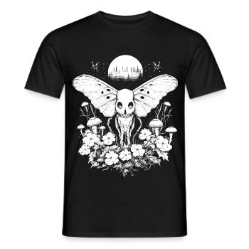 Gothic Skull Aestethic Fairy Grunge Fairycore - Men's T-Shirt - black - Front - AI Model Male 178 light (178cm)