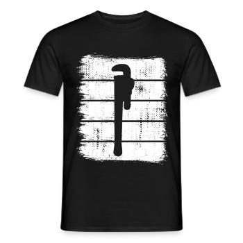 Croquis de clé à pipe à eau - T-shirt homme - noir - Devant - AI Model Male 178 light (178cm)