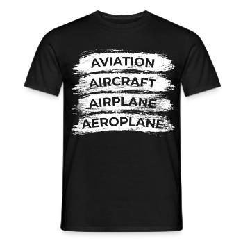 Airplane Lovers Schedule - Men's T-Shirt - black - Front - AI Model Male 178 light (178cm)