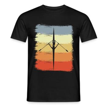 Ruderboot Zeichnung - Männer T-Shirt - Schwarz - Vorne - AI Model Male 178 light (178cm)