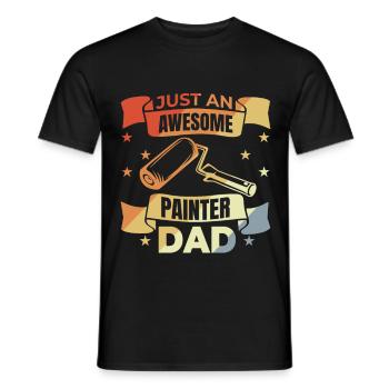 Painter Varnisher Father - Men's T-Shirt - black - Front - AI Model Male 178 light (178cm)