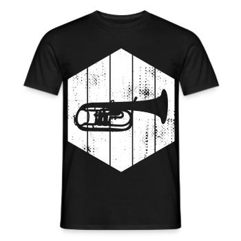 Dessin de trompette - T-shirt homme - noir - Devant - AI Model Male 178 light (178cm)