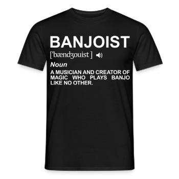 Banjospieler Definition - Männer T-Shirt - Schwarz - Vorne - AI Model Male 178 light (178cm)