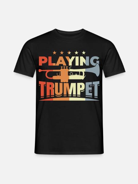 Trompetenspruch - Männer T-Shirt - Schwarz
