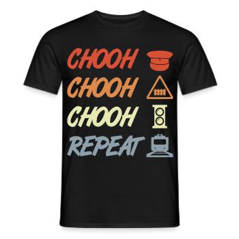 Blague sur les chemins de fer - T-shirt homme - noir - Devant - AI Model Male 178 light (178cm)