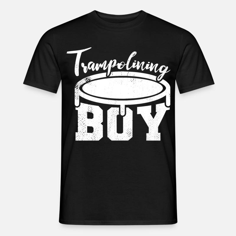Trampolinspringer Junge - Männer T-Shirt - Schwarz